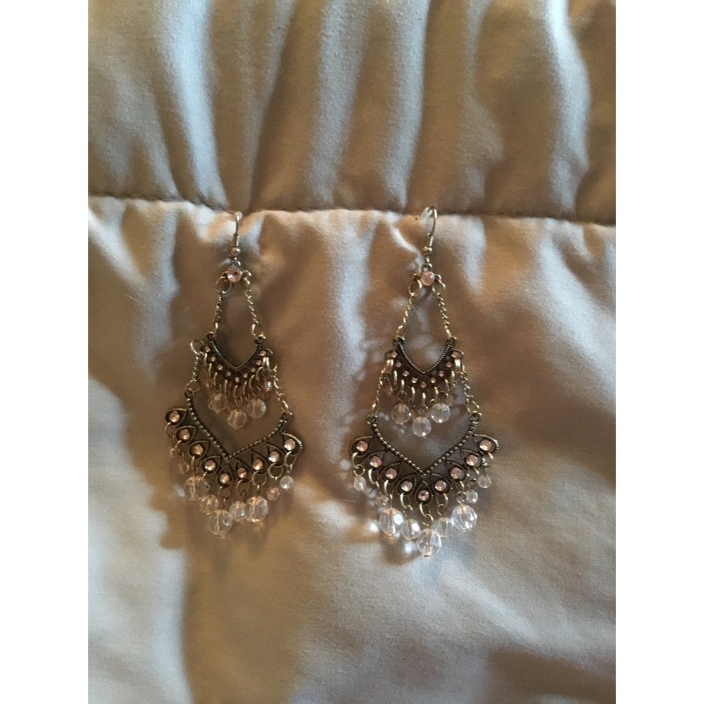 Pink & Gold Earrings